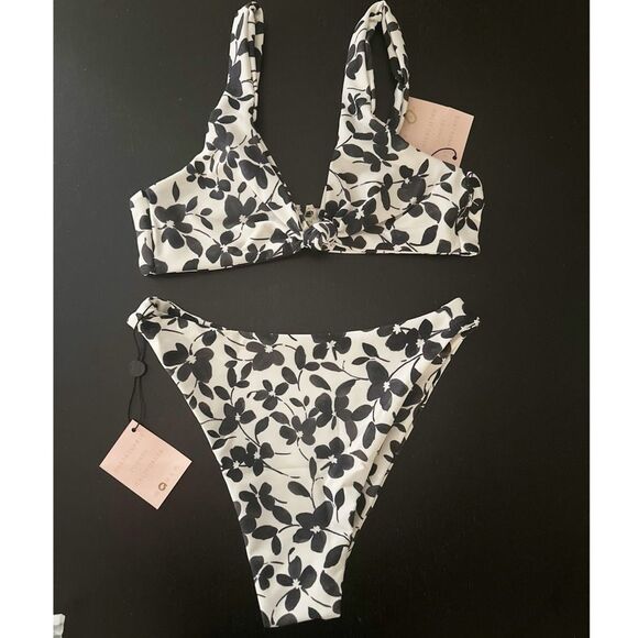Skatie Other - Skatie two piece bikini greenwich black and white floral